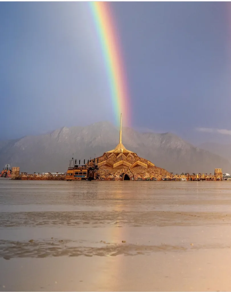 A rainbow at Burning Man